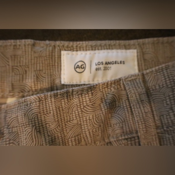 AG Adriano Goldschmied Men’s Shorts Size 40 Beige Geometric Print - Picture 4 of 5